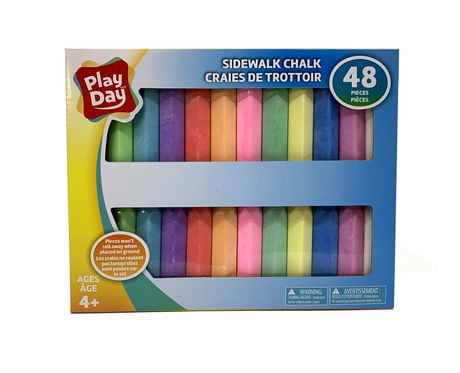 Play Day 48 Pieces Sidewalk Chalk | Walmart Canada