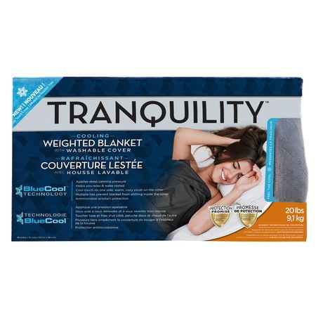 Tranquility Cooling Weighted Blanket with Washable Cover, 20lb, Cooling Weighted Blanket, 20lb