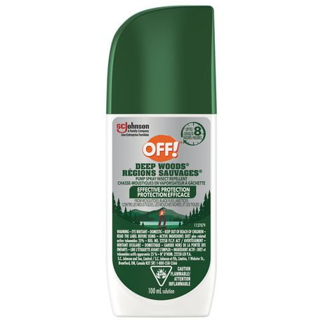 OFF! Deep Woods 25% Deet Insect Repellent Pump Spray, 100 mL