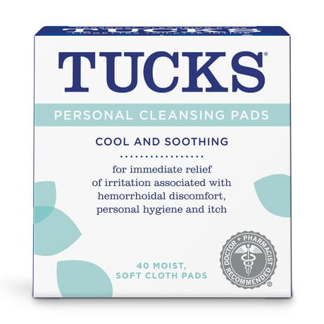 Tucks Hemorrhoid cooling pads with witch hazel, 40CT, 40 pads
