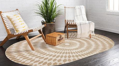 ECARPET Jute Style Area Rug For Bedroom Living Room Dining Room Manon   6000205569097 