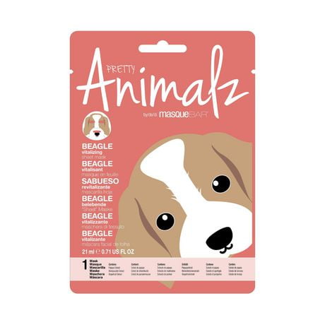 Pretty Animalz Beagle Masque en Feuille Vitalisant Masque en Feuille
