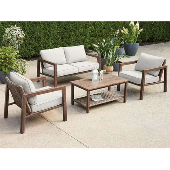 hometrends Willow Springs Conversation Set, Faux wood tabletop