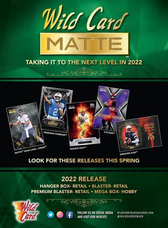 2022 Wild Card Draft Picks Matte Football (Hobby Mega Box)