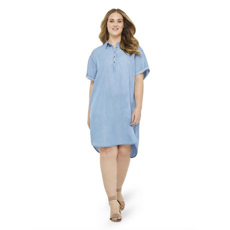 George Plus Women's Denim Shift Dress | Walmart Canada