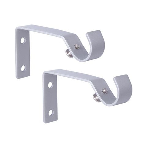 Hometrends Curtain Rod Bracket Set 1 58 Cm 5 8 In Diameter Satin   6000201571024 