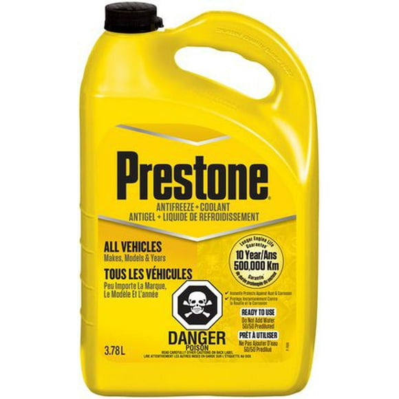 Prestone 50/50 Antifreeze Coolant with Cor-Guard, Protection for 250,000 kms