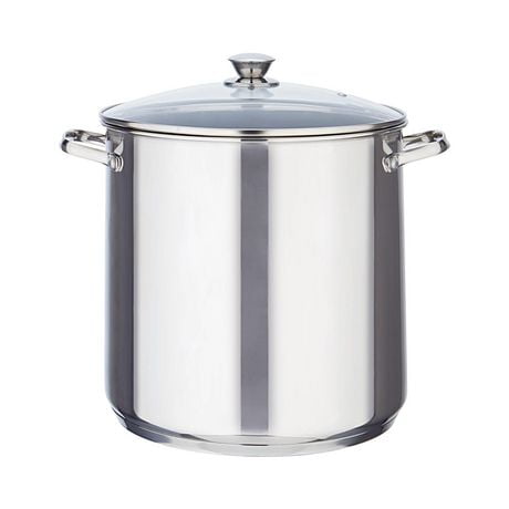 Mainstays Stainless Steel Stock Pot with Glass Lid