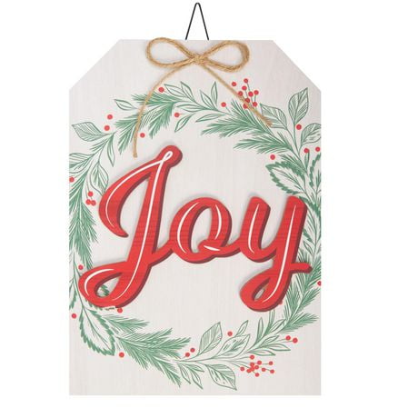 Holiday Time 14" Outdoor Wooden Joy Christmas Sign  Walmart Canada