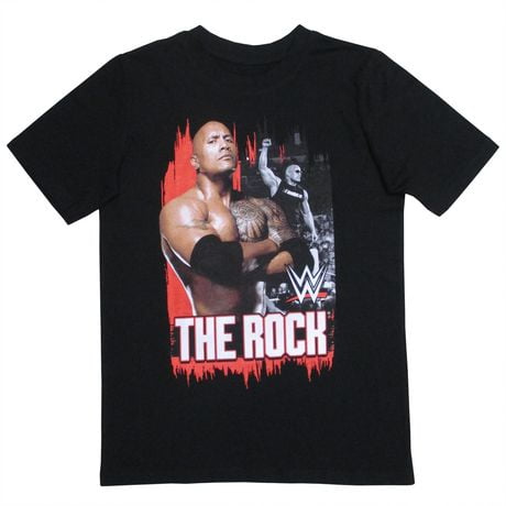 WWE World Wrestling Dwayne Johnson Boys short Sleeve Tee Shirt ...