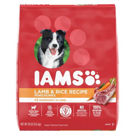 Iams Minichunks Adult Dry Dog Food Lamb & Rice Recipe, 1.5-13.6kg