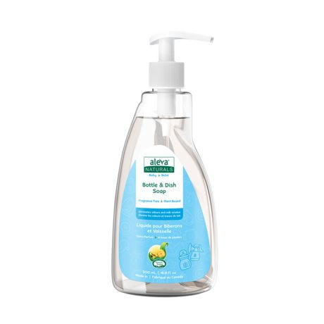 Aleva Naturals Bottle & Dish Liquid, Fragrance Free - 500ml, A Baby-Safe Solution