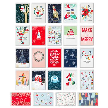 Hallmark Assorted Boxed Christmas Cards (Warm and Cozy Holidays), 24 ct ...