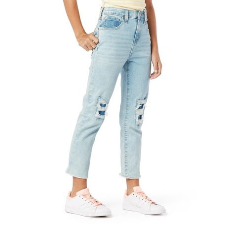 Signature by Levi Strauss & Co.™ Girls' High Rise Ankle Straight Jeans