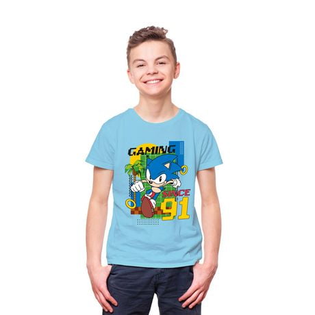 Sonic The Hedgehog Gaming Short Sleeve T-Shirt, Sizes: XS-XL