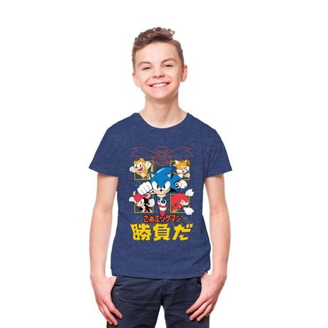 Sonic The Hedgehog C'est un match T-shirt à manches courtes Tailles: TP-TG