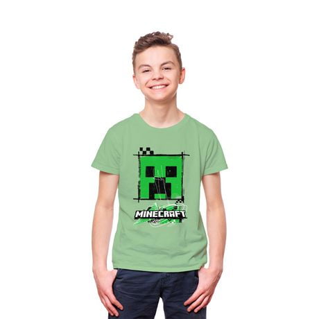 Minecraft Boys Creeper Feature Short Sleeve T-Shirt