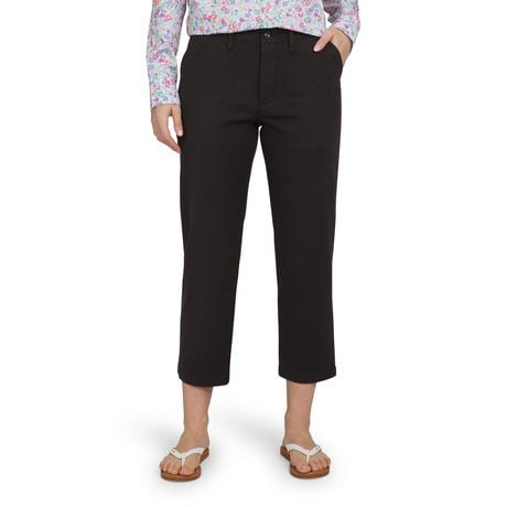 Pantalon utilitaire en coton extensible à jambe droite et à poches pour femmes de Chaps PANTALON UTILITAIRE À JAMBE DROITE