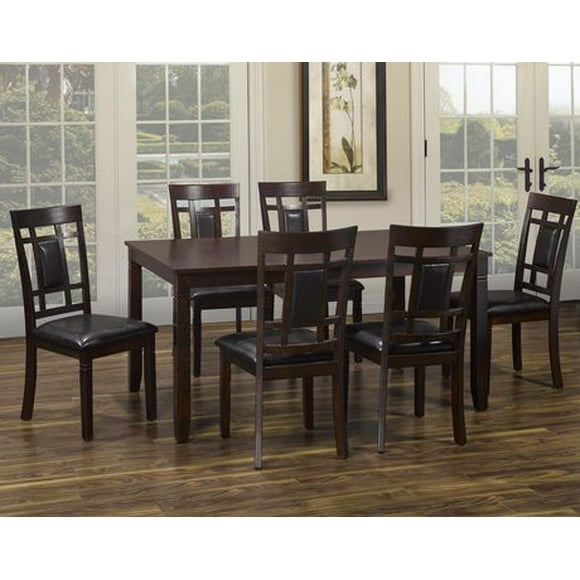K-Living Viola 7PCS Solid Wood Dining Table Set (Table & 6 Chairs)