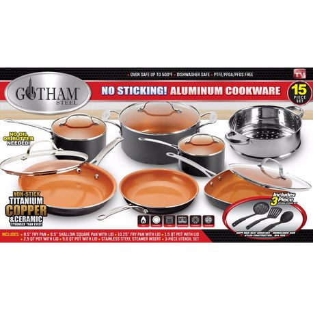 Gotham Steel Diamond 15 Piece Non-stick Cookware Set | Walmart Canada