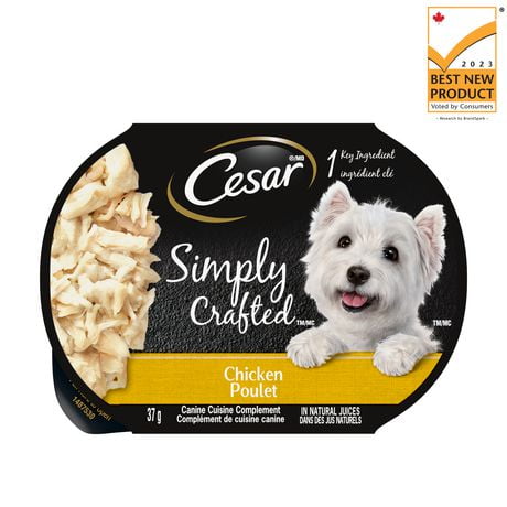 Nourriture humide pour chiens Cesar Simply Crafted poulet 37g