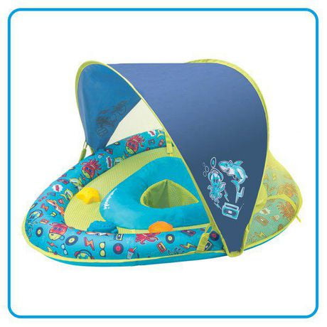 SwimSchool Adjustable Seat Fabric BabyBoat With 3 Toys, Blue - Walmart.ca