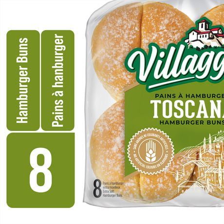 Villaggio® Toscana Extra Soft Hamburger Buns, Pack of 8