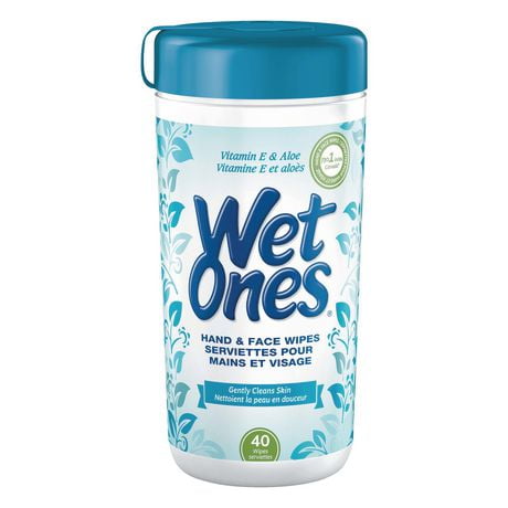 Serviettes Wet Ones pour les mains avec vitamine E et aloès 40 serviettes