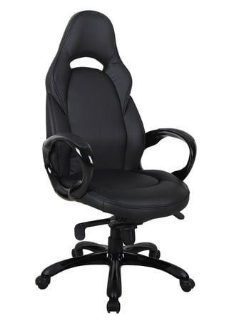 Brassex Inc Executive Adj Office Chair With Gas Lift Black