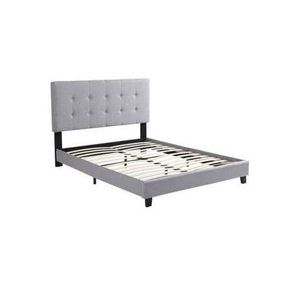 Dorian King Platform Bed, Silver