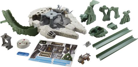 hot wheels star wars millennium falcon playset