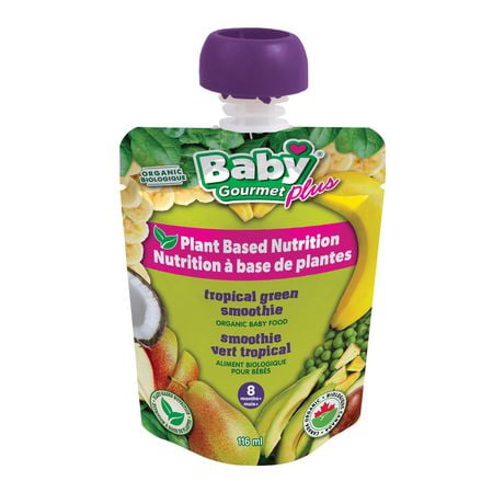 Baby Gourmet Smoothie Aux Verts Tropicaux Aliments Biologiques Pour Bebes Plus Walmart Canada