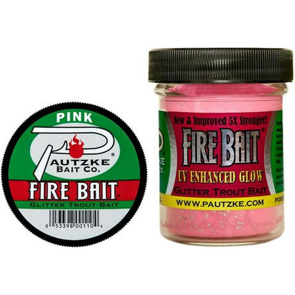 Pautzke PFBT/PNK Appât de feu Appât à truite pailleté Rose 1,5 oz Appât de feu Appât à truite pa