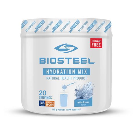 BioSteel Hydration Mix White Freeze Flavor 20 servings, CLEAN, HEALTHY, HYDRATION