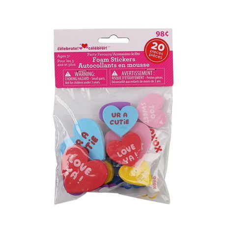 20 CONVERSAONAL HEART STICKER