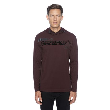 Dark Black Long Sleeve Hooded Popover