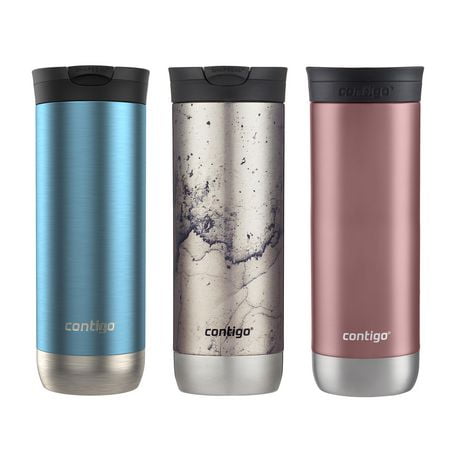 Contigo Huron 2.0 SnapSeal Insulated Travel Tumbler, 20 oz (591 mL), Assorted Colours