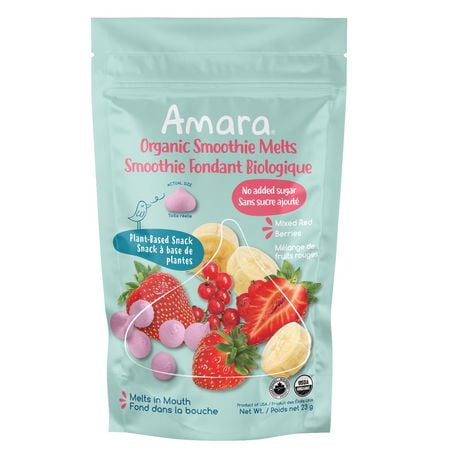Amara Organic Smoothie Melts Mixed Red Berries, Mixed Red Berries