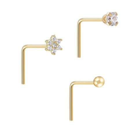 QUINTESSENTIAL 14KT GOLD NOSE PIN