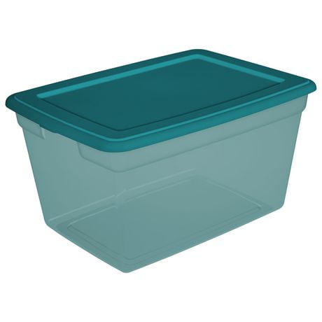 Sterilite 55L Storage Box- Aqua | Walmart Canada