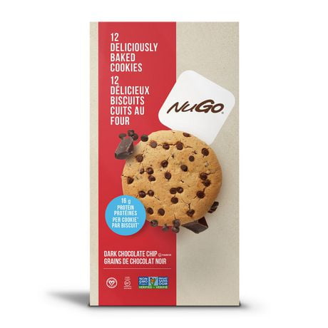 NuGo Biscuits Cuits Au Four - Grains de Chocolat Noir
