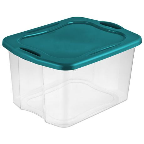 Sterilite 66L Easy Carry Storage Box- Aqua | Walmart Canada