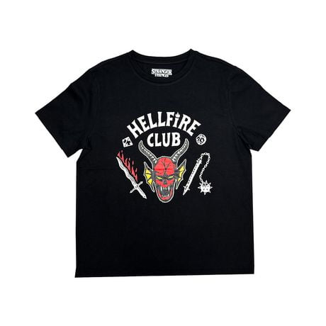 Stranger Things Ladies Hellfire Club Short Sleeve T-Shirt, Sizes: XS-XL