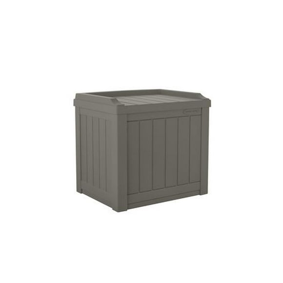 22 Gallon Small Deck Box with Storage Seat - Stoney, 22 Gallon Small Deck Box