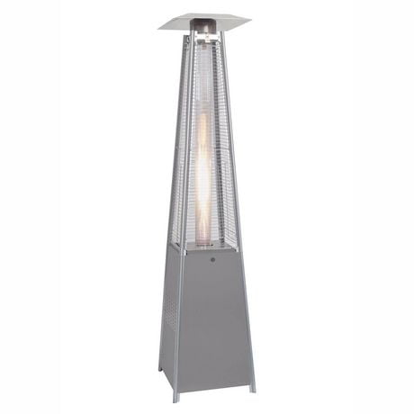Flame Patio Heater, Grey and Silver