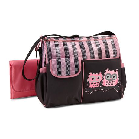 Baby Boom Owl Duffle Diaper Bag - Pink/Grey | Walmart Canada