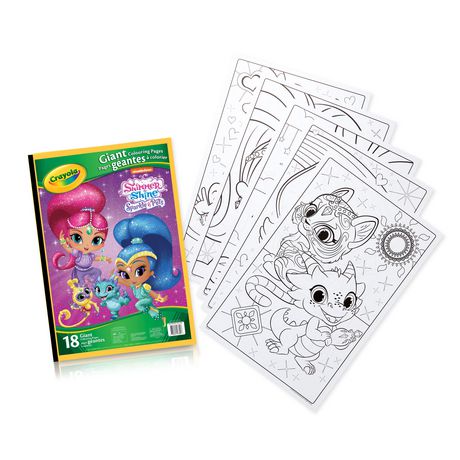 Crayola Giant Colouring Pages, Shimmer & Shine Sparkle Pets | Walmart