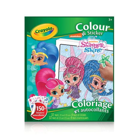 Crayola Colour & Sticker Book, Shimmer & Shine 