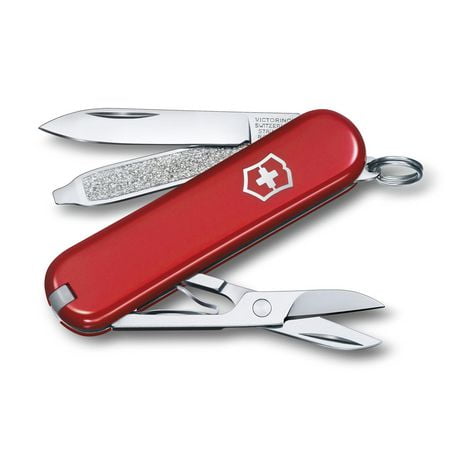 Victorinox Classic SD 7 Function Swiss Army Knife - Red, The Classic SD compact pocket knife.