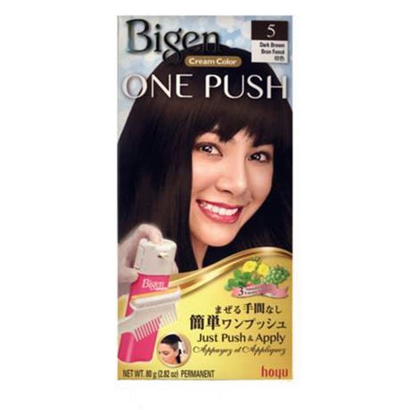Bigen One Push Cream Color, No.5 - Dark Brown